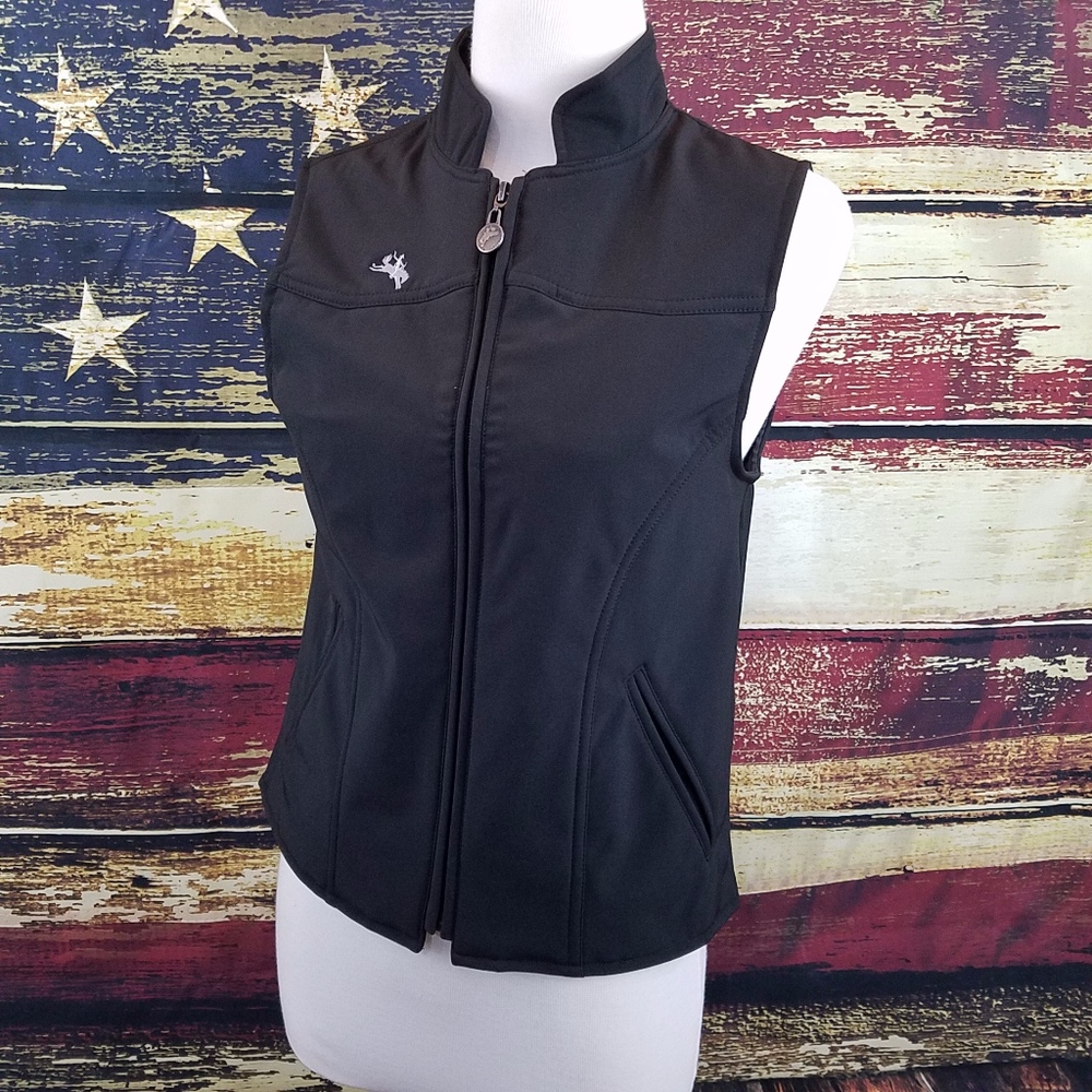 WYOMING TRADERS ASHLEY SOFT SHELL WESTERN VEST - BLACK
